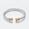 304 Stainless Steel Torque Bangles BJEW-G584-05A-2