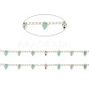 Handmade Faceted Natural Amazonite Beaded Chains CHC-E021-02H-P-1