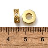 Brass Micro Pave Clear Cubic Zirconia European Beads ZIRC-I070-094G-2