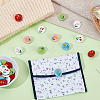 60Pcs 6 Colors 1-Hole Spray Painted ABS Plastic Buttons BUTT-PH0001-65B-4
