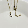 304 Stainless Steel Letter Pendant Necklaces NJEW-WH0027-04P-G-NR-1