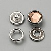 4Pcs Brass & Resin Snap Button BUTT-WH0028-79D-1