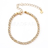 Brass Rhinestone Strass Chain Bracelets BJEW-JB06002-1