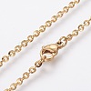 304 Stainless Steel Cable Chain Necklaces NJEW-P250-03G-01-2