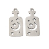 201 Stainless Steel Pendants STAS-P428-02B-P-1