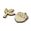100Pcs Wood Cabochons WOOD-G020-08-2