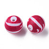 Opaque Striped Acrylic Beads MACR-S373-27C-03-1