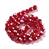 Electroplate Transparent Glass Beads Strands X-EGLA-A035-T10mm-A01-2