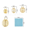 30Pcs 3 Style Round Iron Wire Pendants IFIN-YW0001-25-3