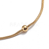 304 Stainless Steel Round Snake Chain Anklets X-AJEW-G024-13G-3