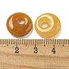 Natural Topaz Jade Donut/Pi Disc Charms G-G142-02C-3