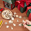 4 Sets Unfinished Wood Cutouts Ornaments WOOD-SC0001-91B-3