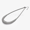 304 Stainless Steel Necklaces NJEW-P128-09P-1
