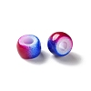 Spray Painted ABS Plastic European Beads KY-G033-02A-08-2