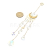 Glass Teardrop/Star Pendant Decorations HJEW-JM01170-3