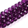 Baking Paint Transparent Glass Beads Strands DGLA-A035-T10mm-A09-1