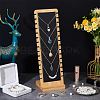 Detachable Wood Slant Back Necklace Display Stands NDIS-WH0009-16A-2