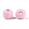 Spray Painted Round Natural Schima Wood Beads WOOD-A018-6mm-05-2