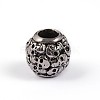 Retro Rondelle Skull 304 Stainless Steel European Large Hole Beads STAS-F072-05-1