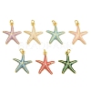 Brass Enamel Pendants KK-CBACBC6-05G-1