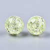 Transparent Crackle Acrylic Round Beads Strands X-CCG-R002-12mm-07-1