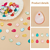 80Pcs 8 Styles Freshwater Shell Dyed Teardrop Charms FIND-PH0018-28-4