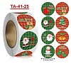 Christmas Theme Paper Self-Adhesive Stickers X-DIY-B077-01A-08-1