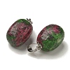 Dyed Natural Marble Pendants G-Z067-03P-05-3