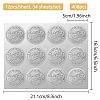 34 Sheets Silver Foil Embossed PET Picture Sticker DIY-WH0528-018-2