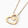 304 Stainless Steel Pendant Necklaces NJEW-O112-04-4
