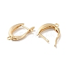 Rack Plating Brass Hoop Earring Findings with Latch Back Closure KK-D083-05G-2