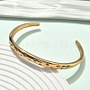 304 Stainless Steel Rhinestone Cuff Bangles for Women BJEW-D456-03G-02-3