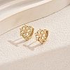 Simple Geometric Brass Hoop Earrings CV3408-1-1