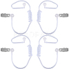 5Pcs PVC Plastic Replacement Acoustic Coil Tube with Earbuds KY-BBC0001-04-1