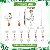 6Pairs 2 Styles Printed Acrylic Pendants OACR-YW0004-57-1-2