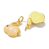 Rabbit Glass Charms GLAA-WH0030-09A-2