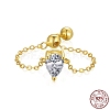 925 Sterling Silver Rolo Chain Rings RJEW-A019-11-03G-2