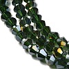Transparent Electroplate Glass Beads Strands EGLA-A039-T3mm-B25-3