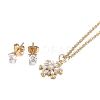 Christmas 304 Stainless Steel Rhinestone Jewelry Sets SJEW-H301-07G-2