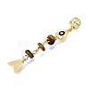 Brass Pave Cubic Zirconia Clear Cubic Zirconia & Natural Tiger Eye & Enamel European Dangle Charms GG-CBA3401-01G-A01-2