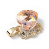 Real 18K Gold Plated Rack Plating Brass Micro Pave Cubic Zirconia Pendants KK-C015-02G-03-2