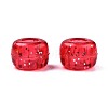 Transparent Acrylic European Beads TACR-T010-002-3
