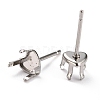 Non-Tarnish 304 Stainless Steel Stud Earring Settings LS-STAS-B004-08P-E-2