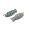 Natural Amazonite Carved Pendants G-G314-01G-06-2