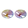 Ion Plating(IP) 201 Stainless Steel Filigree Pendants STAS-S118-073-2