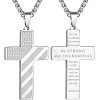 American Flag Bible Cross 304 Stainless Steel Pendant Necklaces for Men FS-WGFCD71-17-1