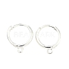 Brass Hoop Earring Findings KK-G557-11S-1