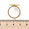 Oval 304 Stainless Steel White Shell Finger Rings for Women RJEW-G346-09G-02-5
