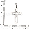 304 Stainless Steel Pendants STAS-P421-06P-3