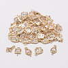 Mixed Shapes Brass Micro Pave Cubic Zirconia Links ZIRC-L054-18-NR-2
